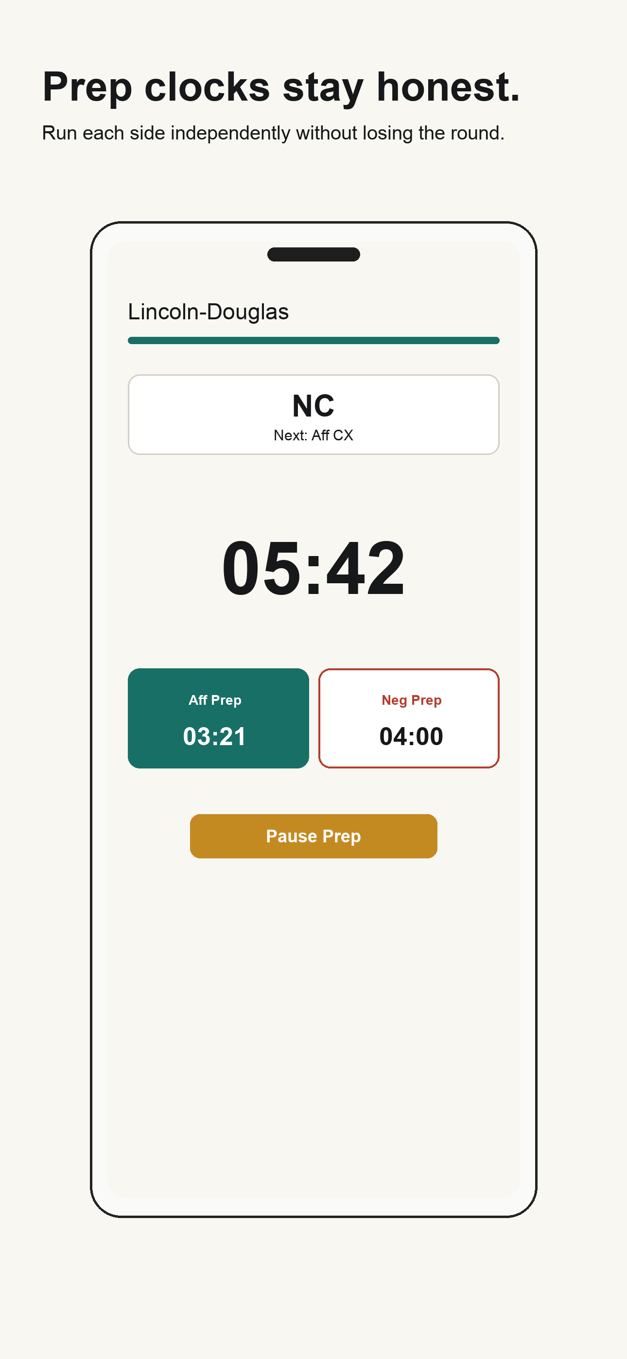 DebateCue prep bank screenshot
